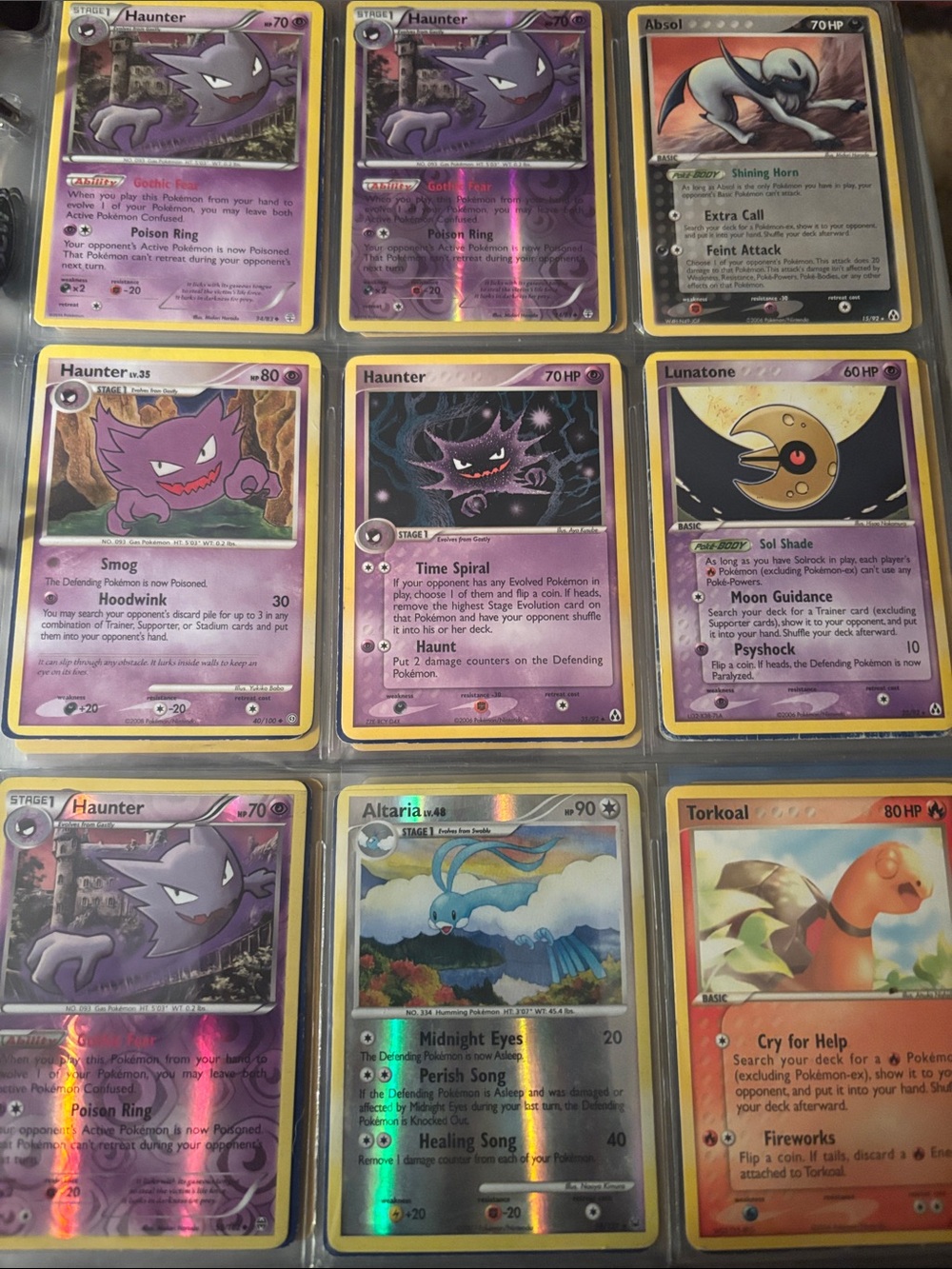 Pokemon cards, Reverse holo and non holo vintage